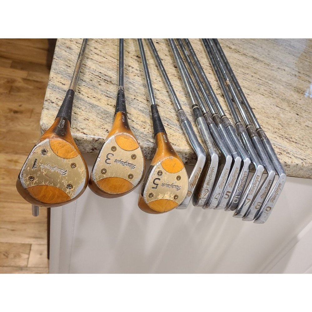 Vintage MacGregor Jack Nicklaus Golden Bear 1,3,5 Woods & 3,4,5,6,7,8,9 RH